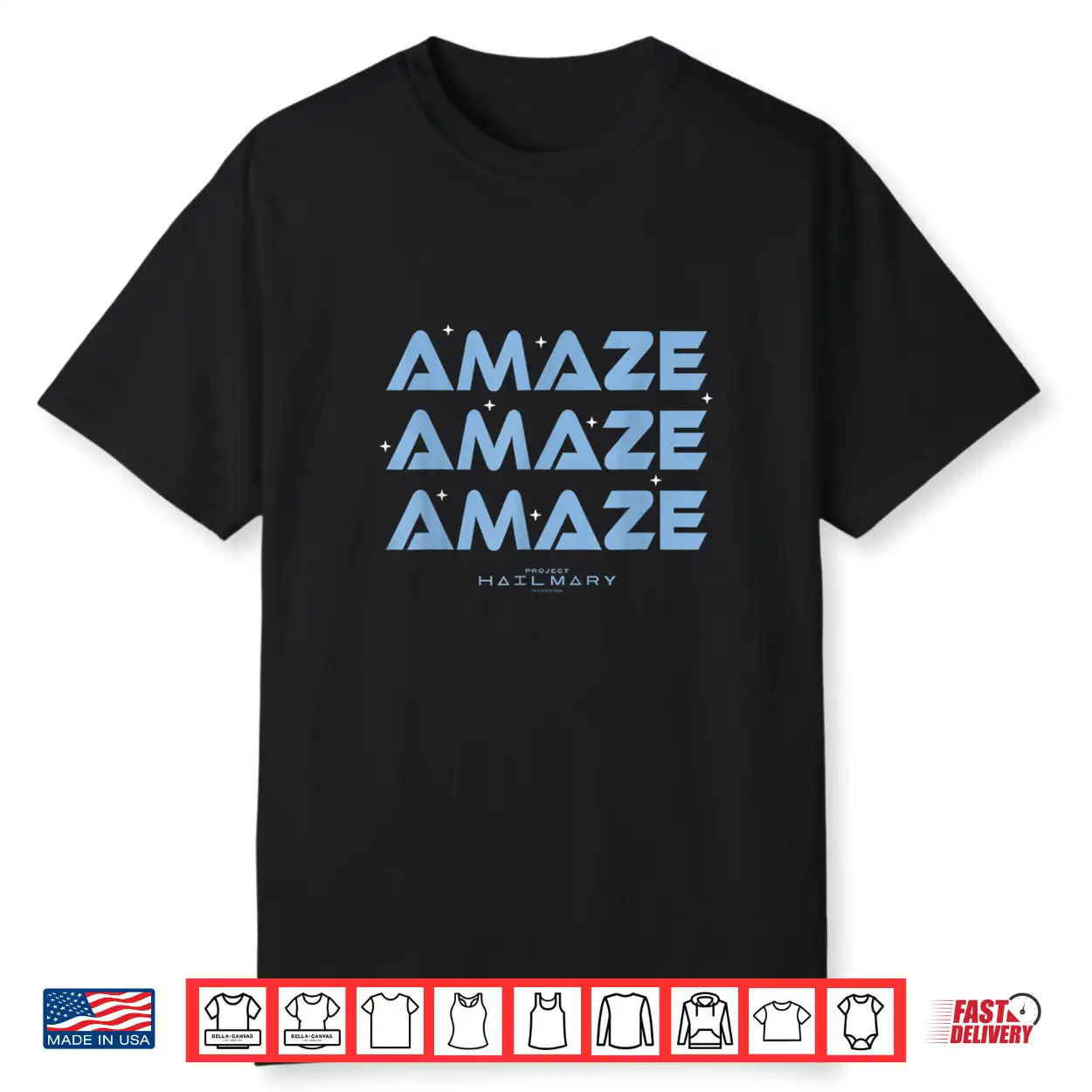 Project Hail Amaze Typography Repeat Mary Poster Gift Shirt Project Hail Amaze Typography Repeat Mary Poster Gift Shirt