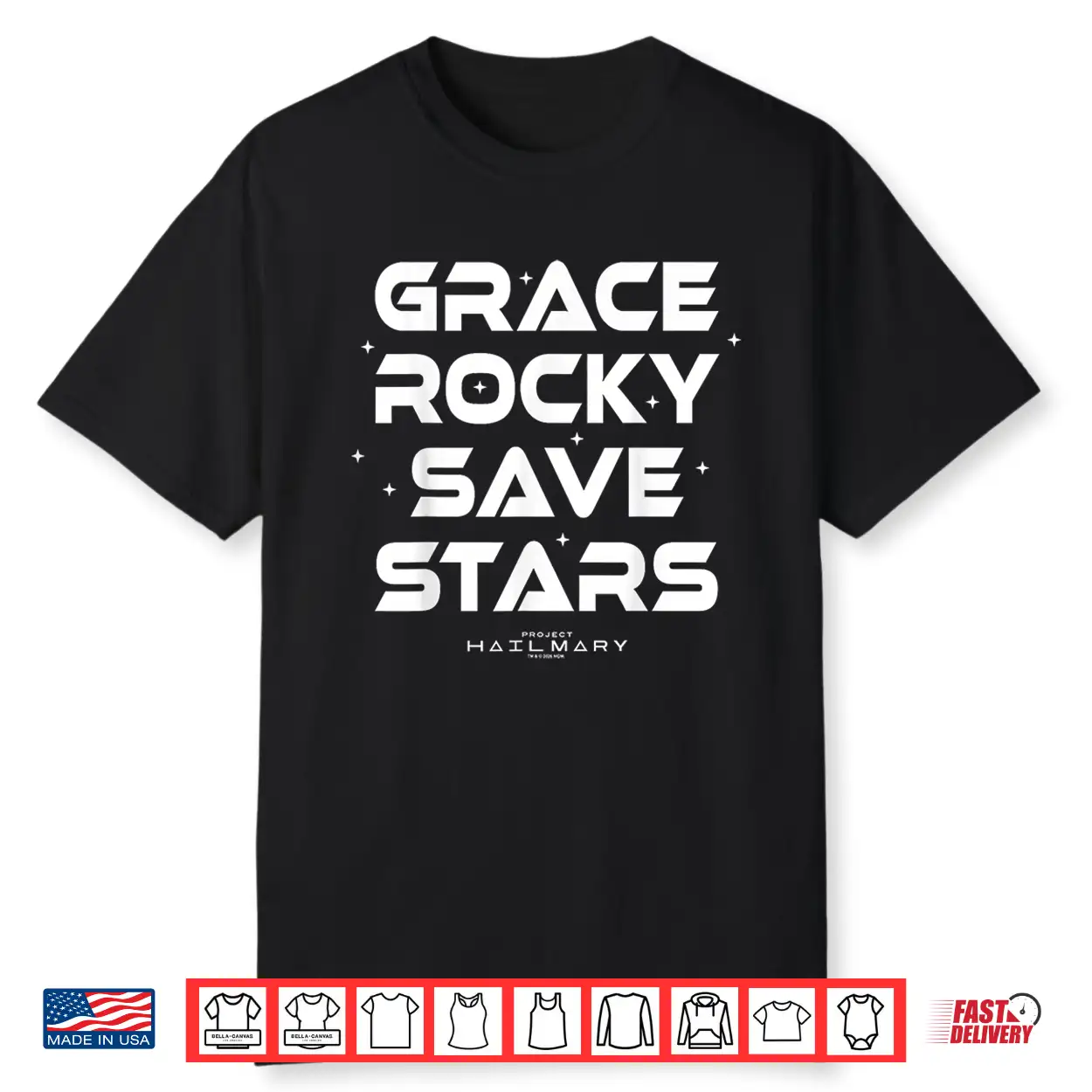Project Hail Mary Grace Rocky Save Stars Poster Shirt Project Hail Mary Grace Rocky Save Stars Poster Shirt