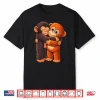 Punch Cute Baby Monkey With Stuffed Stand Hugging Shirt