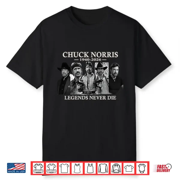 Rip Chuck Norris 1940 2026 Legends Never Die Shirt