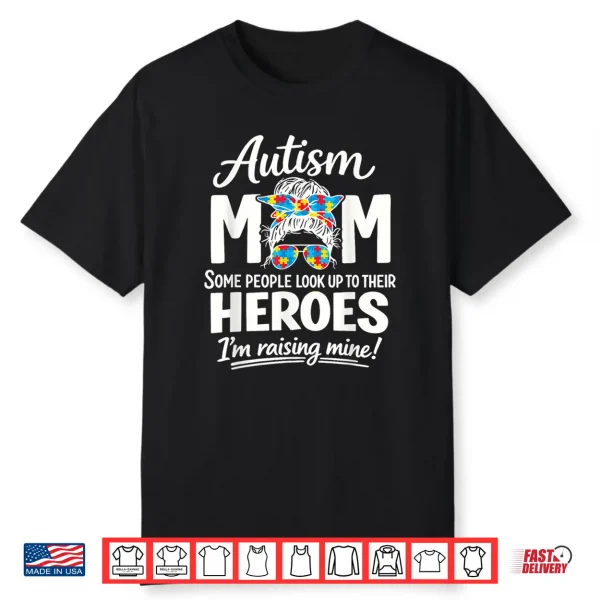 Raising My Hero Autism Awareness Pride Puzzle Awareness Shirt