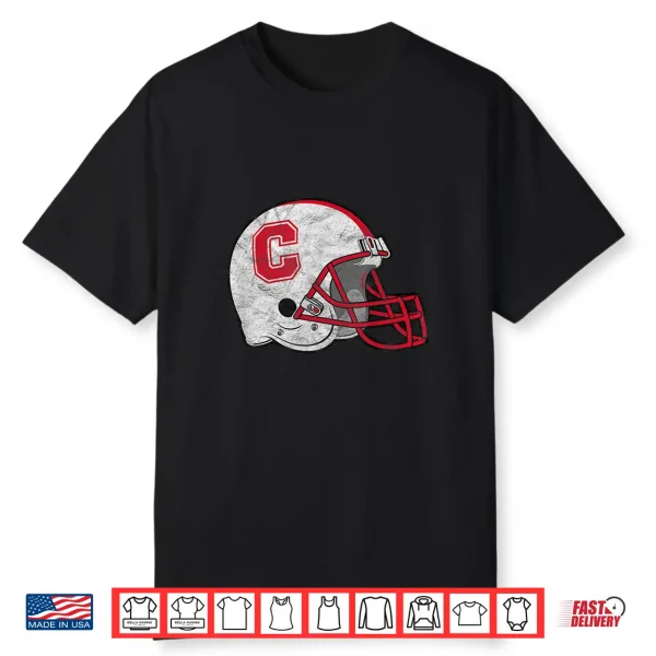 Suny Cortland Red Dragons Retro Football Helmet Distressed Shirt