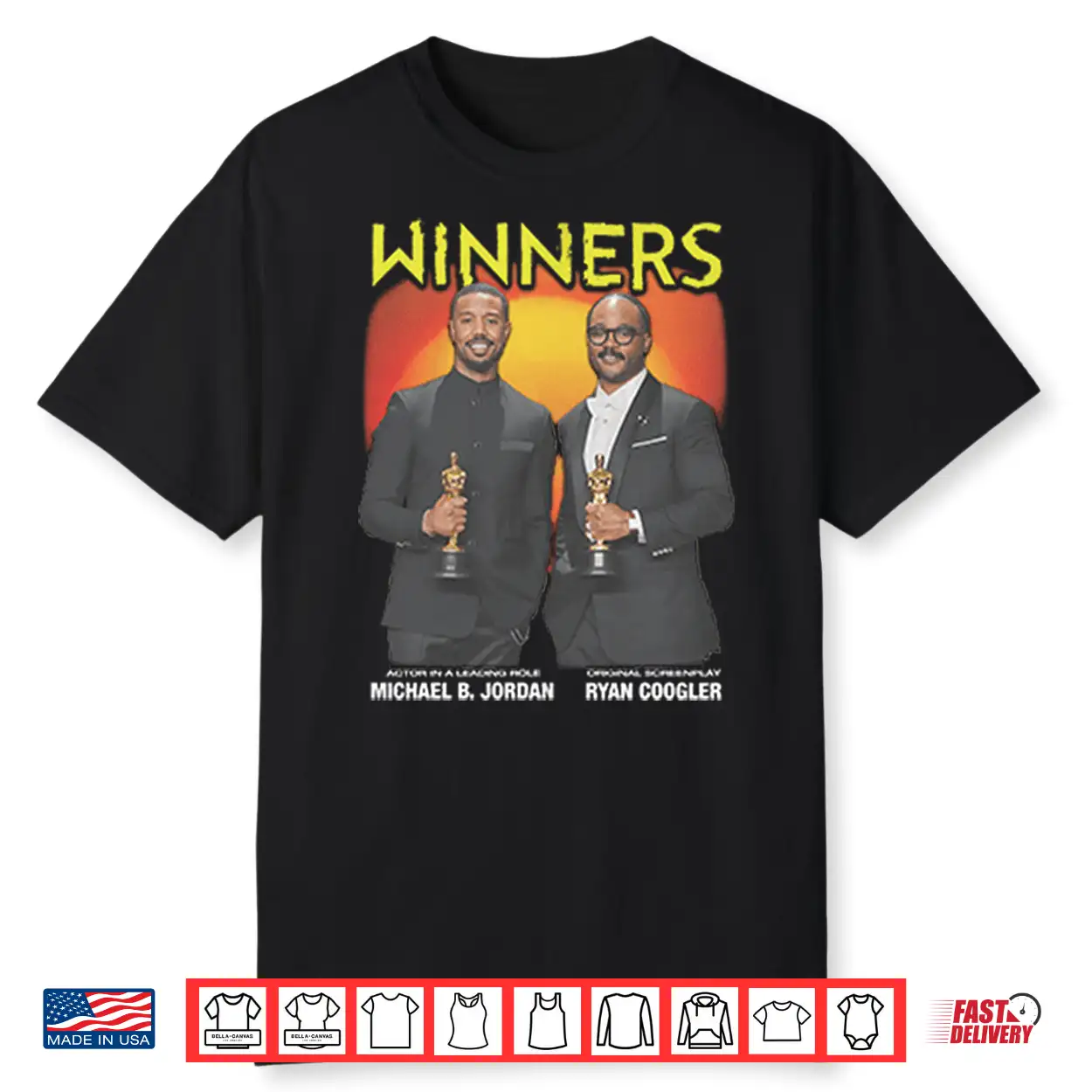 Sinners Winners Michael B Jordan And Ryan Coogler Oscars Shirt Sinners Winners Michael B Jordan And Ryan Coogler Oscars Shirt