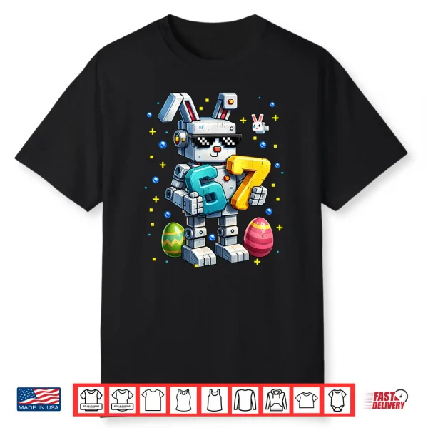 Six Seven 67 Meme Gamer Gaming Easter Day Boys Kids Toddler Shirt