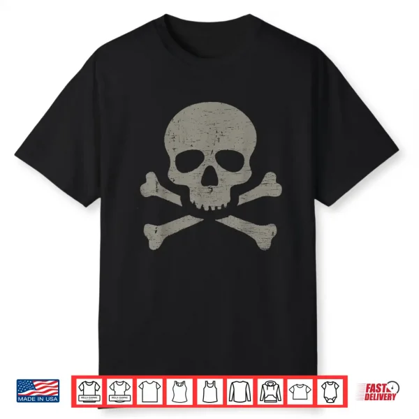 Skull And Crossbones Vintage Gothic Pirate Design Shirt