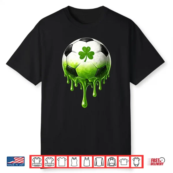 Soccer Drip Shamrock St Patricks Day For Boys Kids Youth Shirt