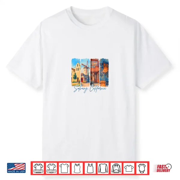 Solvang California Traveling Trip Brushstroke Souvenir Shirt