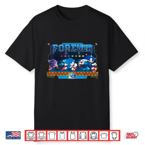 Sonic The Hedgehog 35Th Anniversary Forever Fast Evolution Shirt
