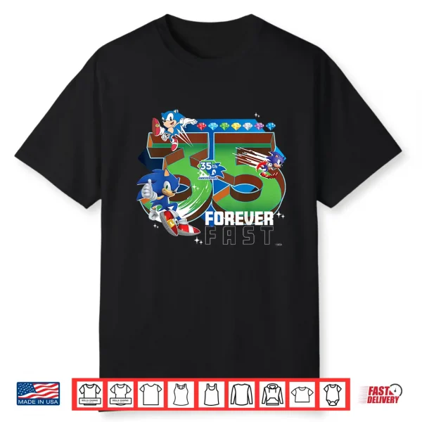Sonic The Hedgehog 35Th Anniversary Forever Fast Legacy Shirt