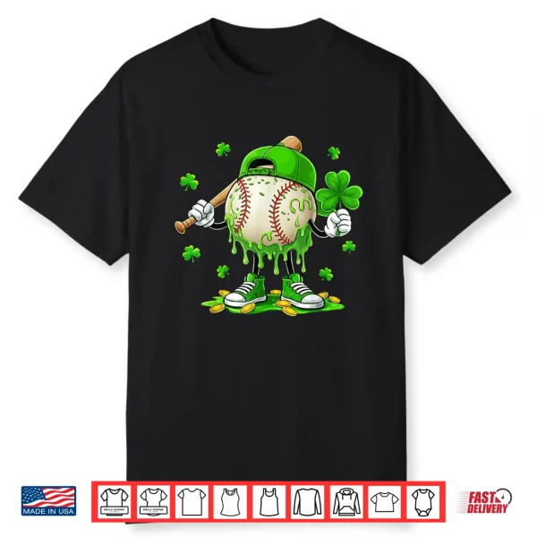 St Patricks Day Shirts Boys Men Kids Shamrock Baseball Irish Shirt
