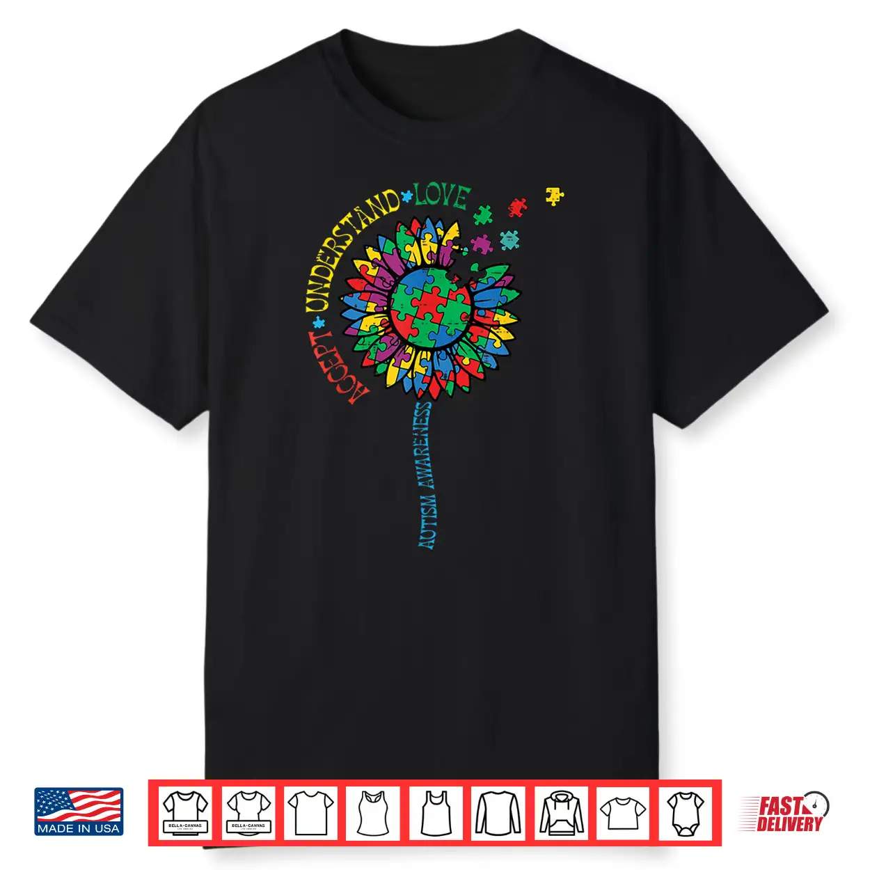 Sunflower Puzzle Accept Asd Autism Awareness Professional Shirt Sunflower Puzzle Accept Asd Autism Awareness Professional Shirt