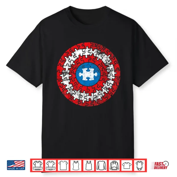 Support Autistic Superkid Autism Awareness Captain Graphic Shirt