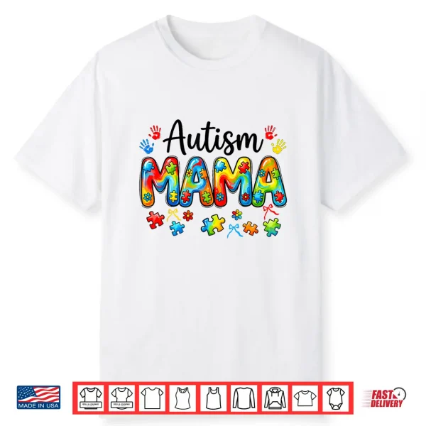 Support Squad Autism Mama Autism Mom Awareness Shirt