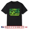 Support Squad Green Ribbon Butterfly Pkd Kidney Disease Shirt