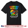 Support Squad Ribbon Autism Awareness Sunflower Butterfly Shirt