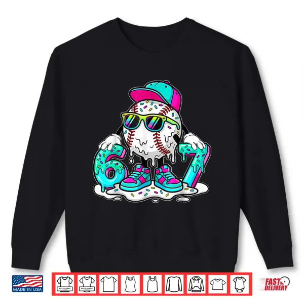 67 Baseball Life Style 101 Apparel Youth Drip Baseball Boys Shirt 2 Sweatshirt 67 Baseball Life Style 101 Apparel Youth Drip Baseball Boys Shirt