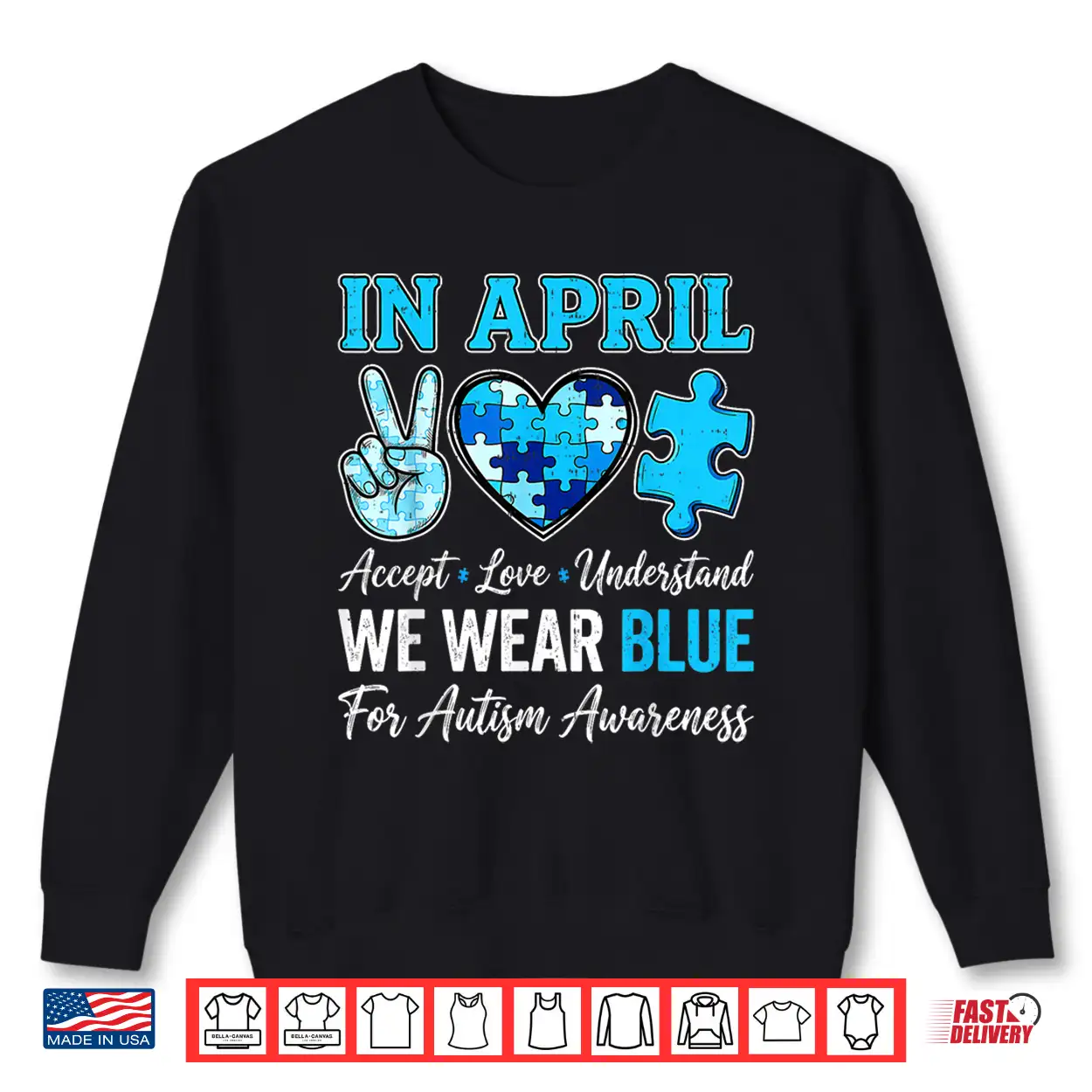 Accept Love Understand Autism Awareness Professional Graphic Apparel Shirt Accept Love Understand Autism Awareness Professional Graphic Apparel Shirt