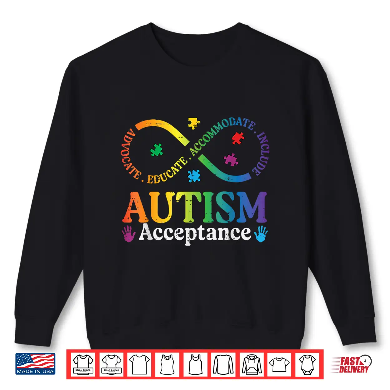 Autism Infinity Sign Asd Awareness Acceptance Graphic Shirt Autism Infinity Sign Asd Awareness Acceptance Graphic Shirt