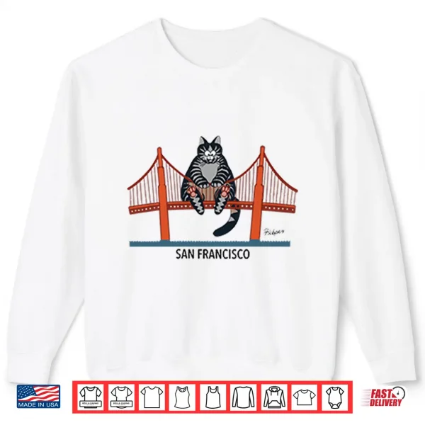 B Kliban Cat San Francisco Golden Gate Shirt 2 Sweatshirt B Kliban Cat San Francisco Golden Gate Shirt