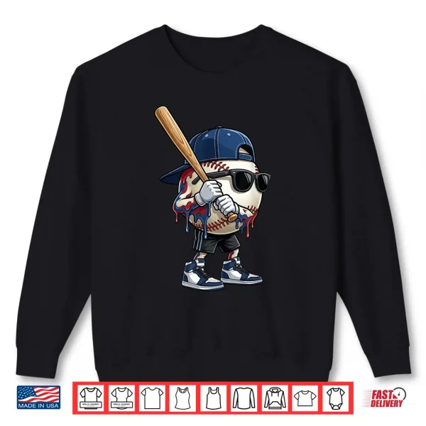 Baseball Drip For Boys Ice Cream Drip Baseball Sport Lover Shirt 2 Sweatshirt Baseball Drip for Boys Ice Cream Drip Baseball Sport Lover Shirt