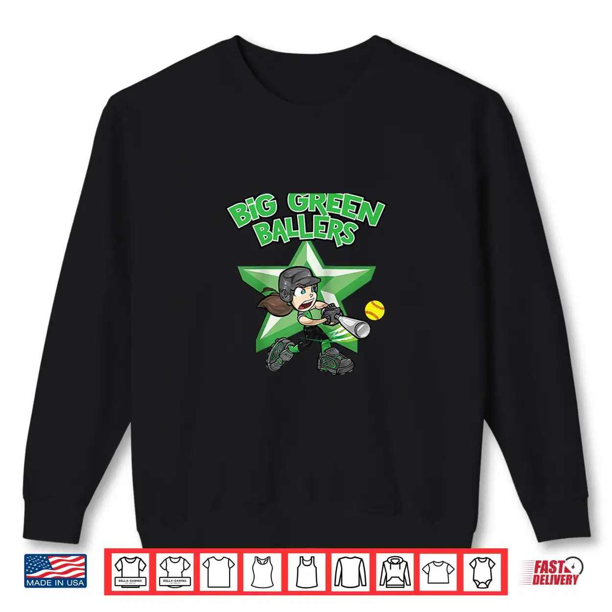 Big Green Ballers Softball Shirt Big Green Ballers Softball Shirt
