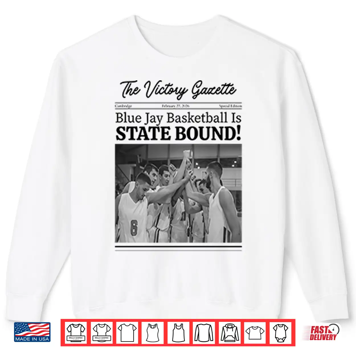 Blue Jay Basketball Is State Bound Newspaper Shirt Blue Jay Basketball Is State Bound Newspaper Shirt