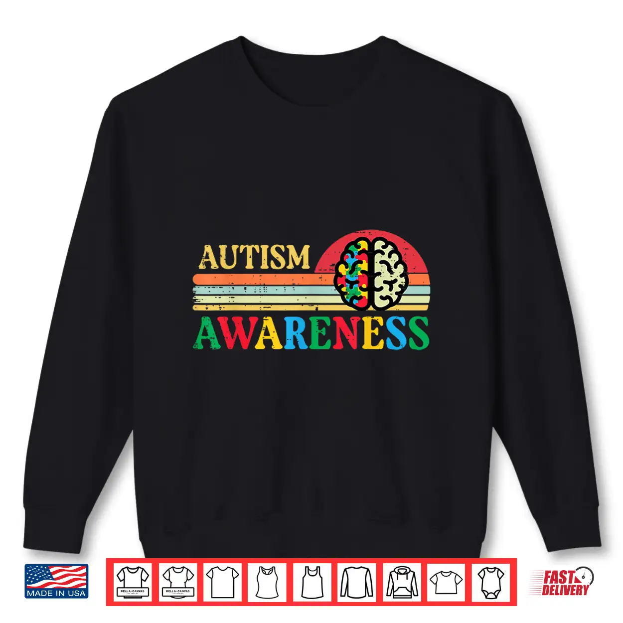 Brain Puzzle Retro Autism Awareness Asd Modern Graphic Shirt Brain Puzzle Retro Autism Awareness Asd Modern Graphic Shirt
