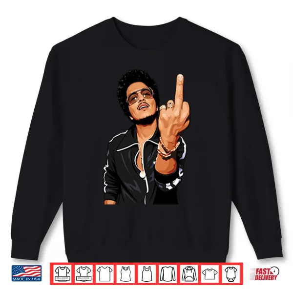 Bruno Mars Middle Finger Shirt 2 Sweatshirt Bruno Mars Middle Finger Shirt