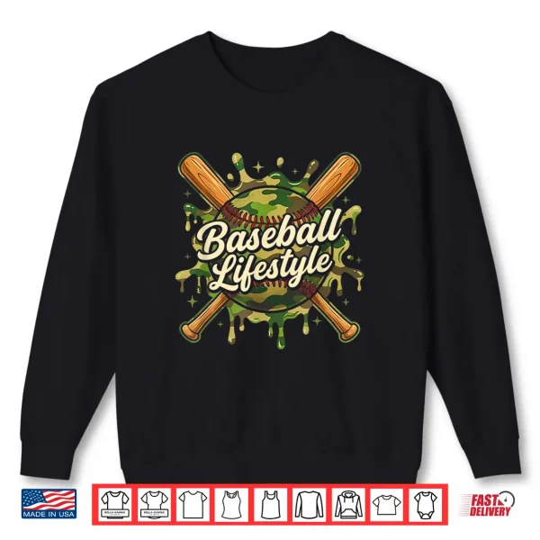 Camo Baseball Life Style 101 Apparel Kids Drip Baseball Boys Shirt 2 Sweatshirt Camo Baseball Life Style 101 Apparel Kids Drip Baseball Boys Shirt
