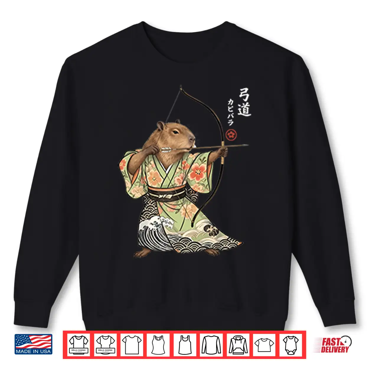 Capybara Archery Samurai Kyudo Japanese Animal Shirt Capybara Archery Samurai Kyudo Japanese Animal Shirt