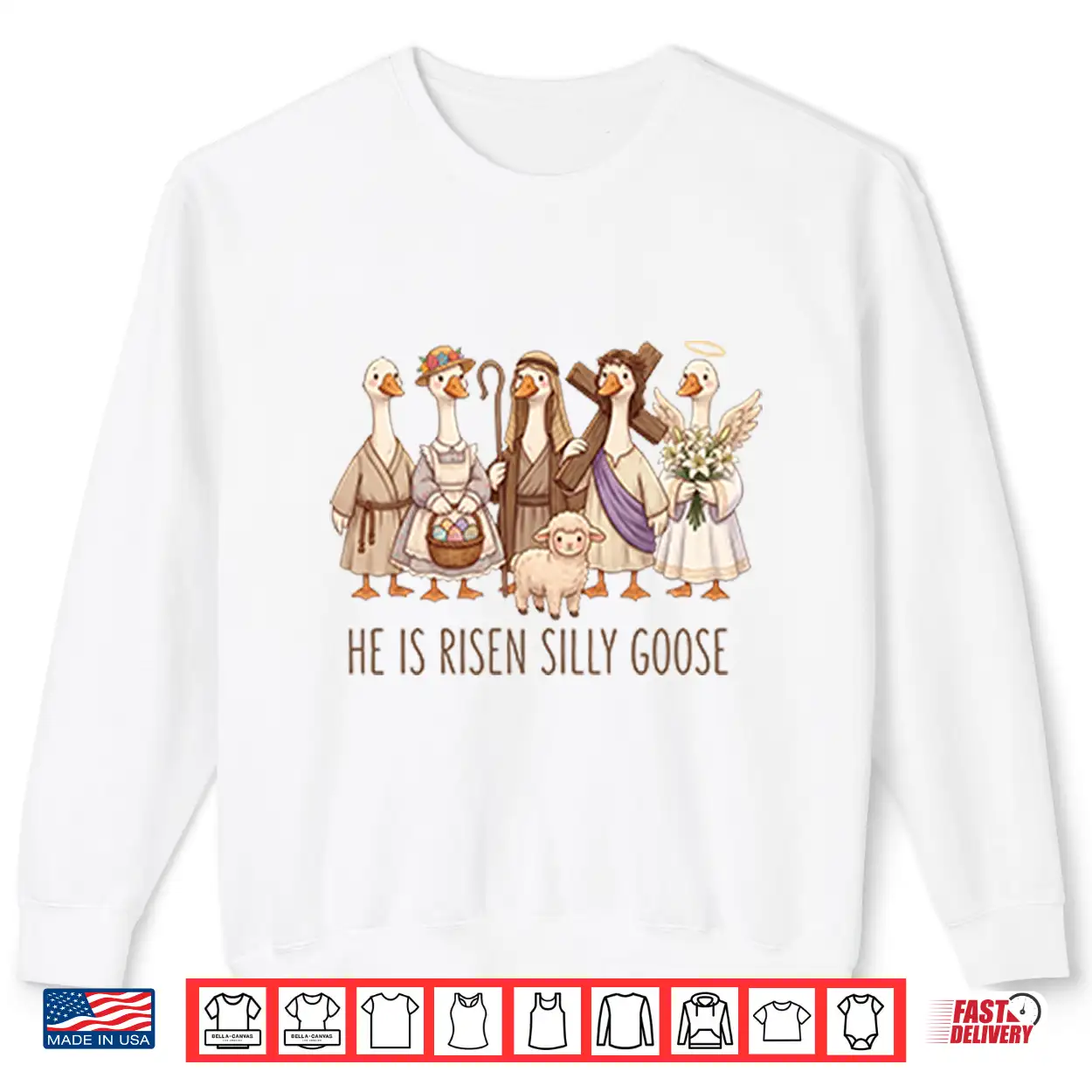 Christian Easter He Is Risen Silly Goose Shirt Christian Easter He Is Risen Silly Goose Shirt