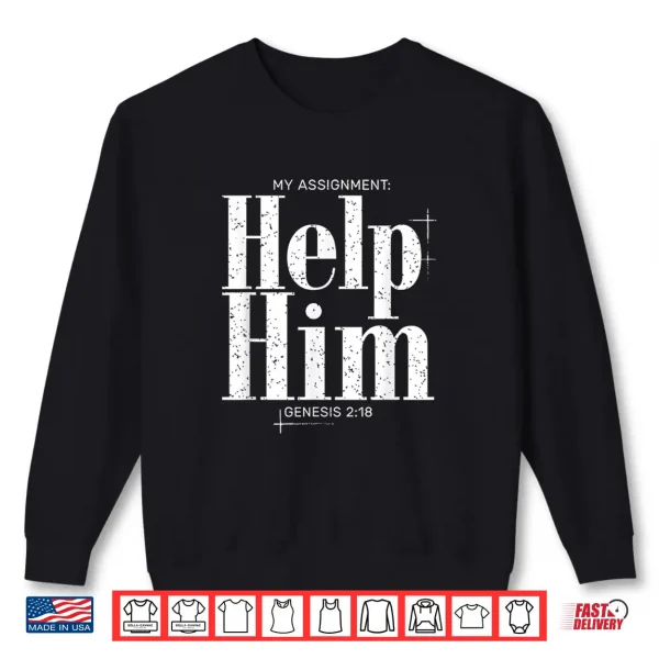 Sweatshirt Christians Matching Couple Lead Her Genesis 2 18 Faith T Shi Shirt