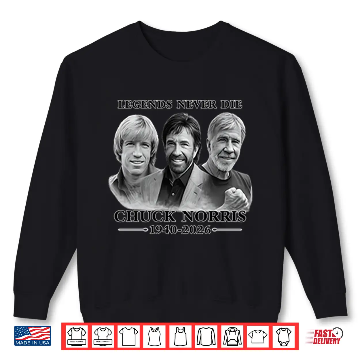 Chuck Norris Legends Never Die 1940 2026 Shirt Chuck Norris Legends Never Die 1940 2026 Shirt