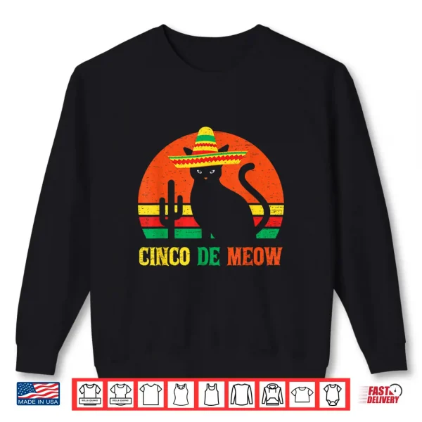 Sweatshirt Cinco De Meow Funny Cinco De Mayo Cat Shirt