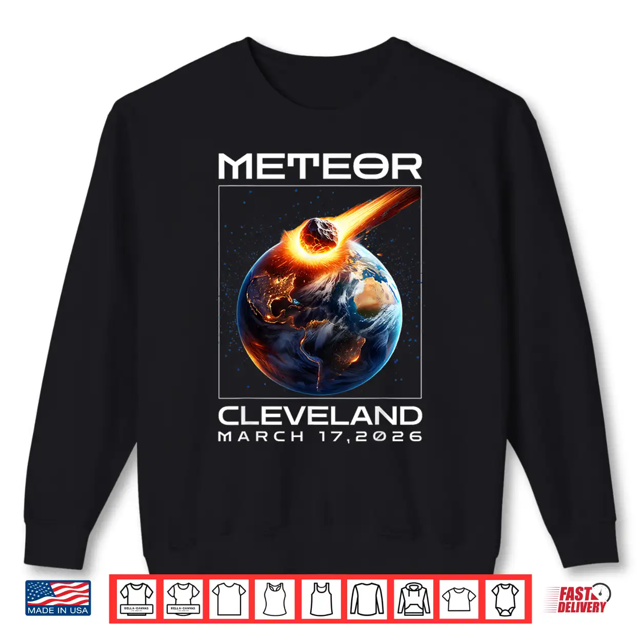 Cleveland March 17 2026 For Meteor Lovers Astronomical Shirt Cleveland March 17 2026 For Meteor Lovers Astronomical Shirt