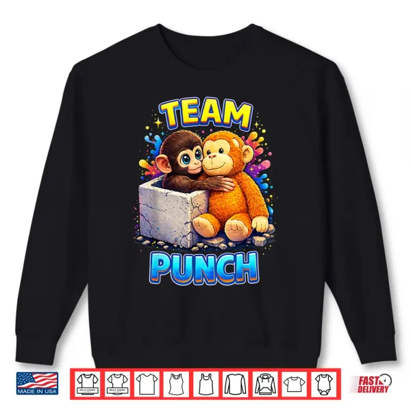 Sweatshirt Cute Baby Monkey Named Punch Shirt Punch Monkey Supporter Shirt