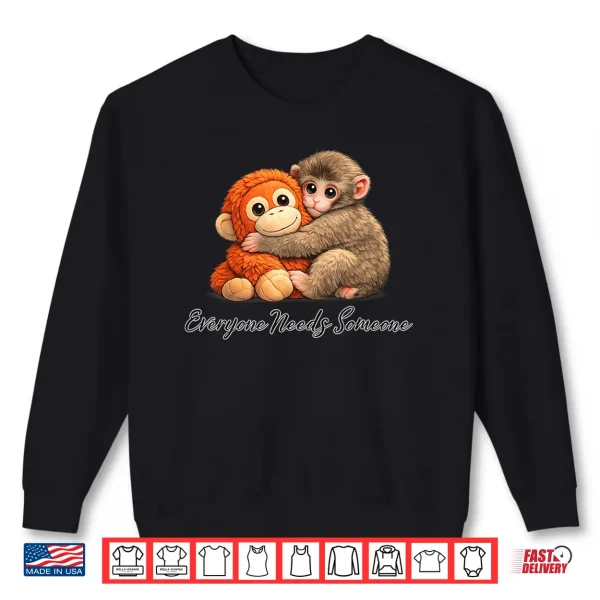 Sweatshirt Cute Baby Monkey Punch Plush Hugging Shirt