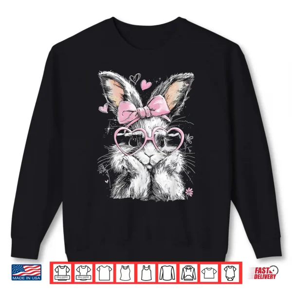 Cute Easter Bunny For Women Pink Rabbit Coquette Girly Shirt 2 Sweatshirt Cute Easter Bunny for Women Pink Rabbit Coquette Girly Shirt