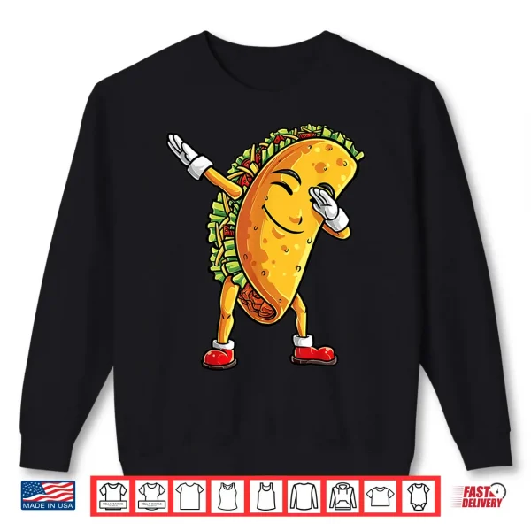Sweatshirt Dabbing Taco Cinco de Mayo T shirt Kids Boys Men Tacos Tees Shirt