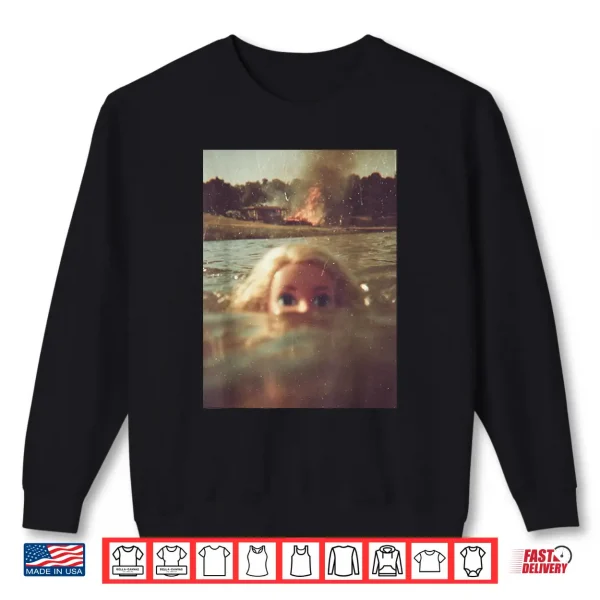 Sweatshirt Disgusting Doll Face Funny Swimming Doll Meme Hilarious Shirt