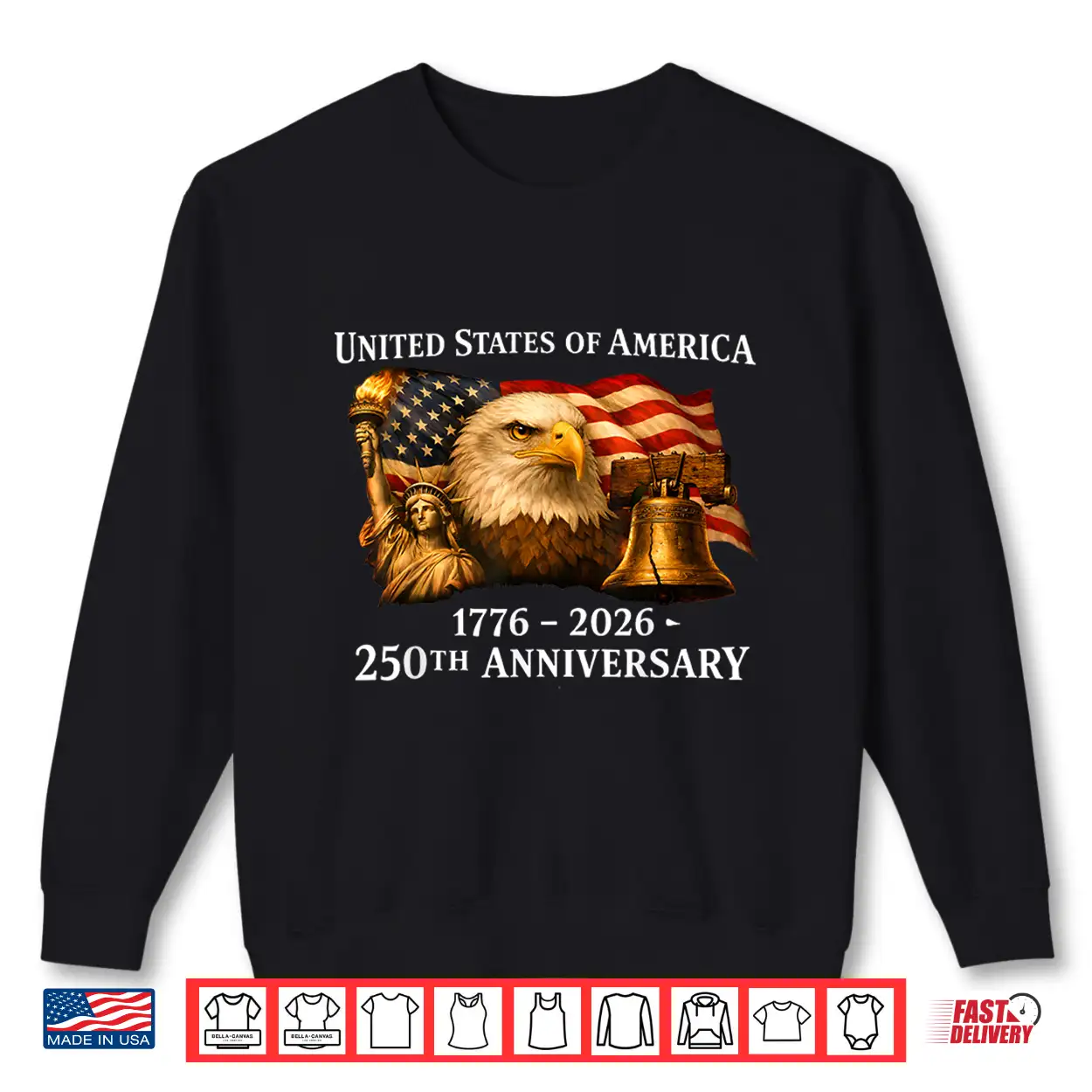 Eagle And Flag 250 Years 1776 2026 250Th Birthday Shirt Eagle And Flag 250 Years 1776 2026 250Th Birthday Shirt