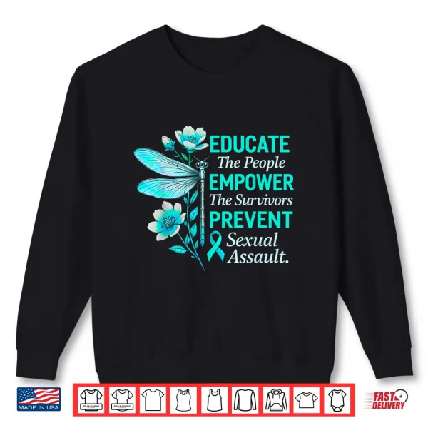 Sweatshirt Educate Empower Prevent Butterfly Sexual Assault Awareness Shirt
