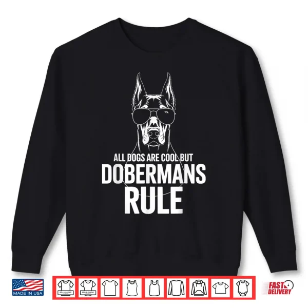Sweatshirt Funny Doberman Art for Men Women Kids Doberman Pinscher Shirt