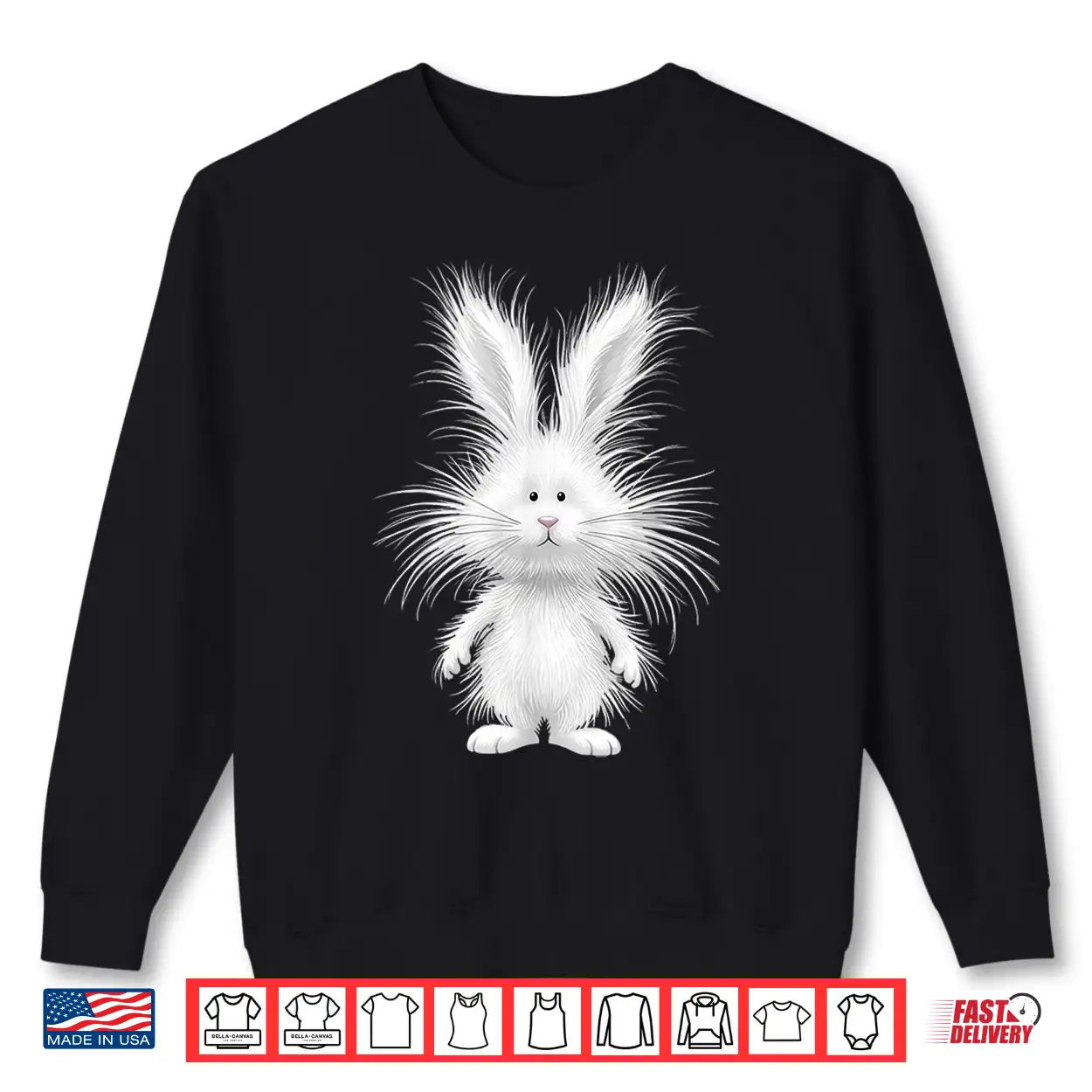 Funny Fluffy Bunny With Wild Fur Cute Rabbit Art Shirt Funny Fluffy Bunny With Wild Fur Cute Rabbit Art Shirt