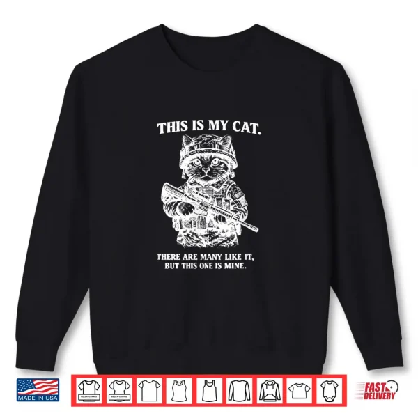 Sweatshirt Funny Military Cat Creed Shirt