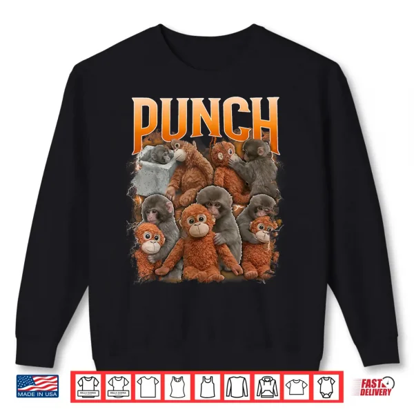 Sweatshirt Funny Punch Baby Monkey Cute Family Shirt