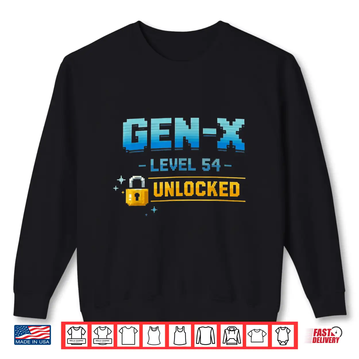 Gen X Level 54 Unlocked Retro Gamer Vintage Birthday Shirt Gen X Level 54 Unlocked Retro Gamer Vintage Birthday Shirt