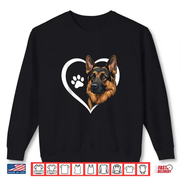 German Shepherd Heart Shirt 2 Sweatshirt German Shepherd Heart Shirt