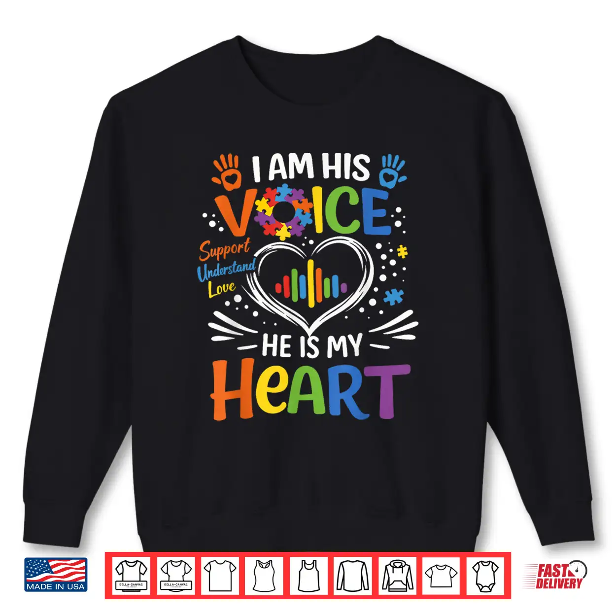 I Am His Voice He Is My Heart Autism Mom Puzzle Heart Shirt I Am His Voice He Is My Heart Autism Mom Puzzle Heart Shirt