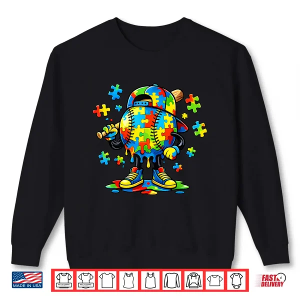 Ice Cream Drip Autism Awareness Baseball Kids Modern Shirt 2 Sweatshirt Ice Cream Drip Autism Awareness Baseball Kids Modern Shirt